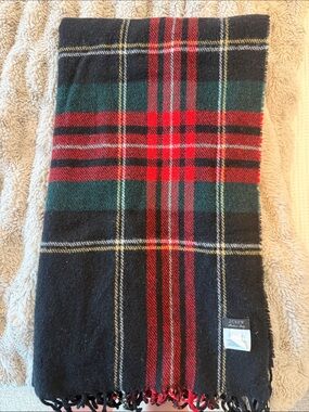 J. Crew Black, Red & Green Plaid Scarf